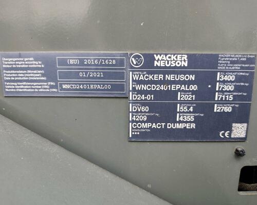 Wacker Neuson DW 60 Dual View otočná korba Canopy