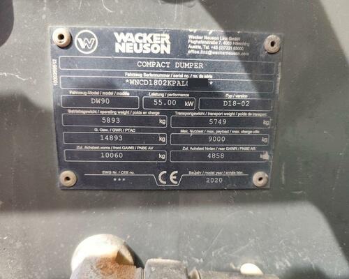 Wacker Neuson DW 90 otočná korba