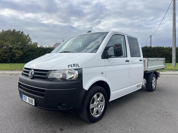 VW T5 valník 2.0 TDI 103 kW 4Motion, 6 míst, klima