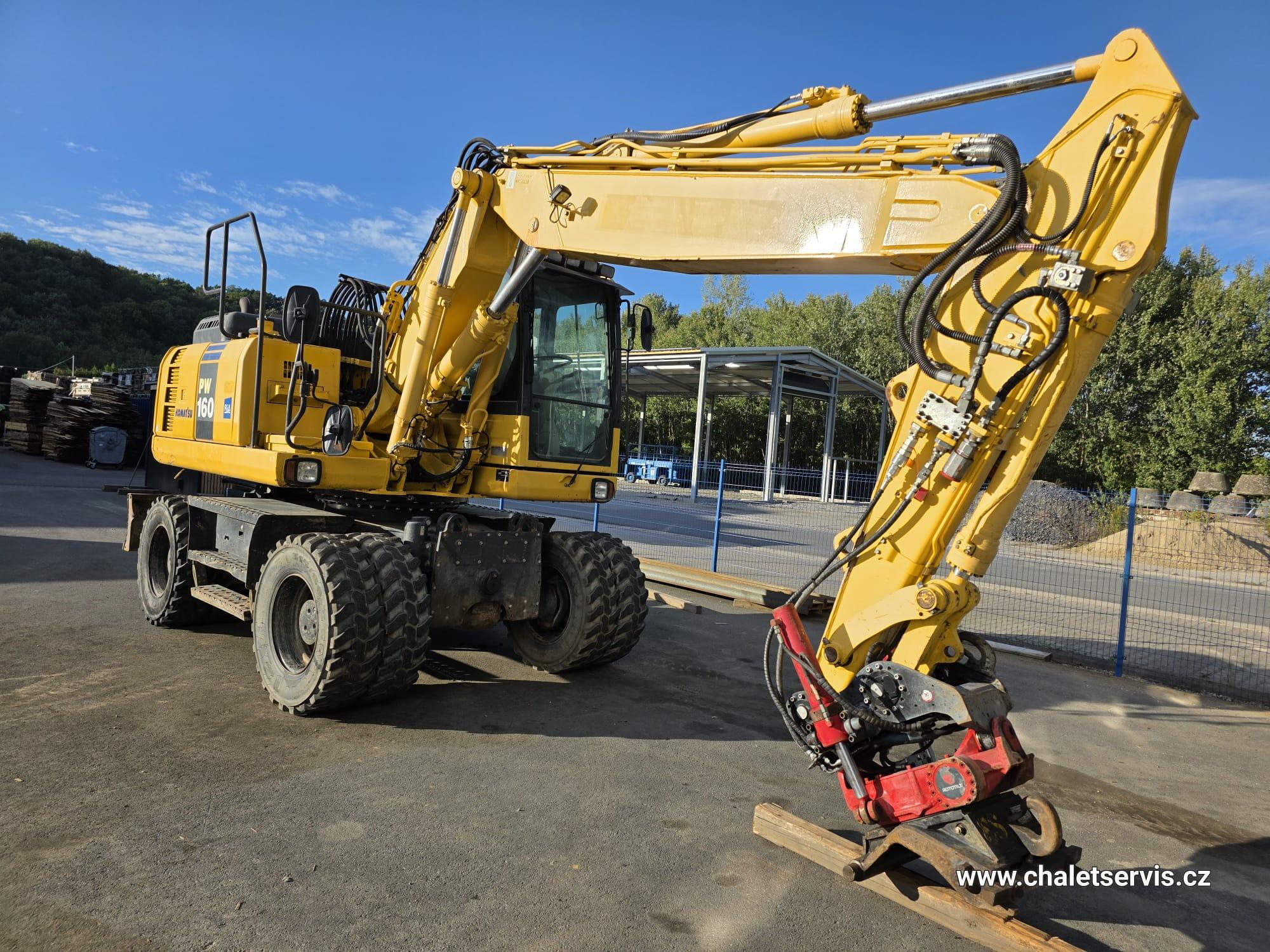 Kolový bagr Komatsu PW 160, ROTOTILT