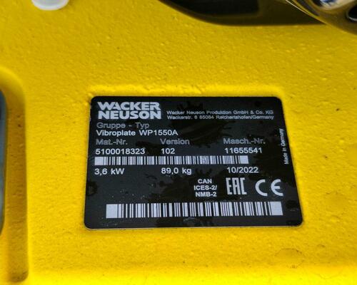 Jednosměrná vibrační deska Wacker WP 1550