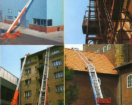 Stavební výtah BÖCKER 31m, kloub 11m - motor HONDA - CZ SPZ