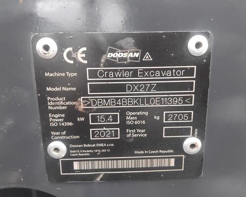 Bobcat Doosan DX27Z Powertilt