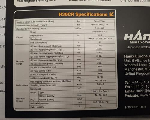 HANIX H36 R 3,6 tuny