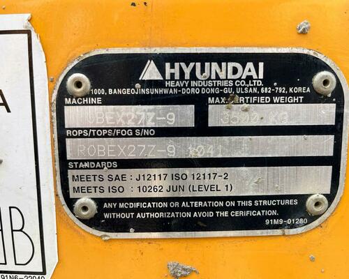 Hyundai Robex R27Z-9