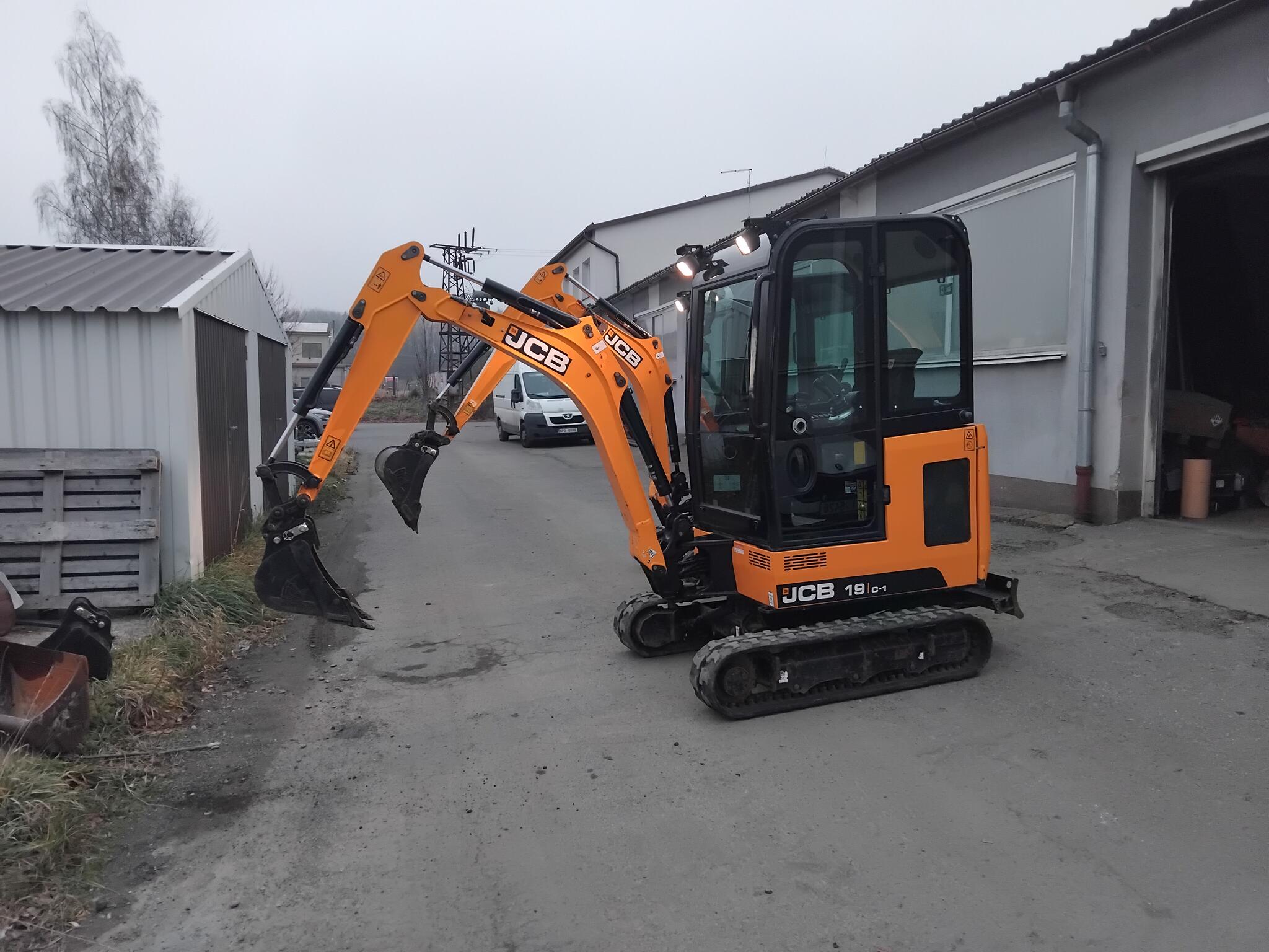 Jcb 19C-1 Roztah.Podvozek,, Dlouhé rameno