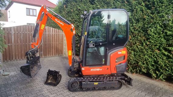  Kubota Kx 018-4 jen 800 MTH Hyd. svahovka + podkop