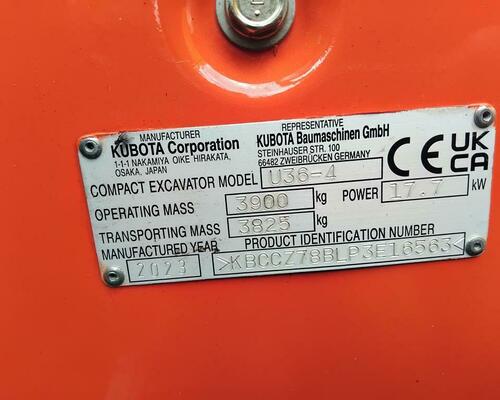 Kubota U36-4 Powertilt