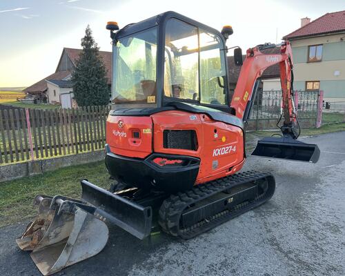 Mini bagr Kubota KX 027-4 hyd. svahovka + podkopy