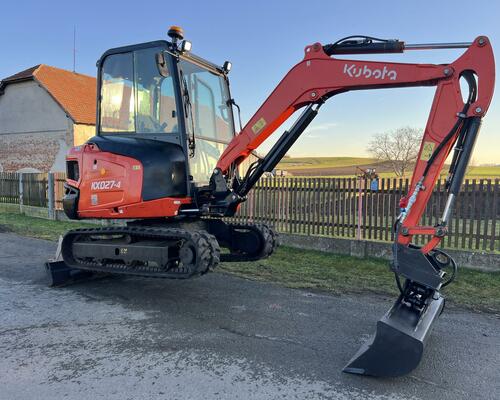 Mini bagr Kubota KX 027-4 hyd. svahovka + podkopy