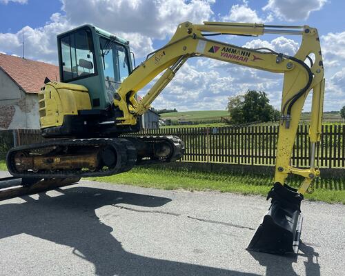 Mini bagr Yanmar VIO 50 bez přesahu zádě, 3x lžíce