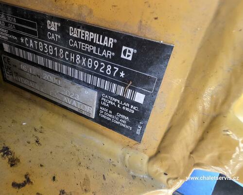 Minibagr CAT 301.8, r.v. 2023, 445 mth, 2x lžíce