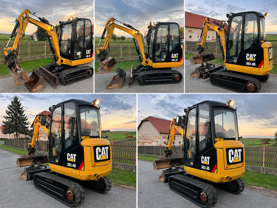 minibagr CAT 302.4 hyd.svahovka+2x podkop, 2,5t