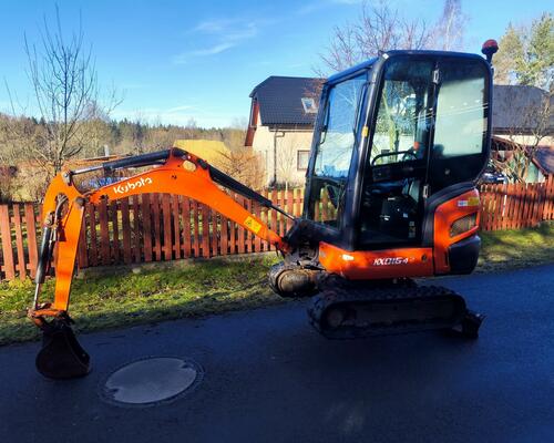 Minibagr Kubota KX016-4, rok 2016, 2100mth, roztah. pásy TOP