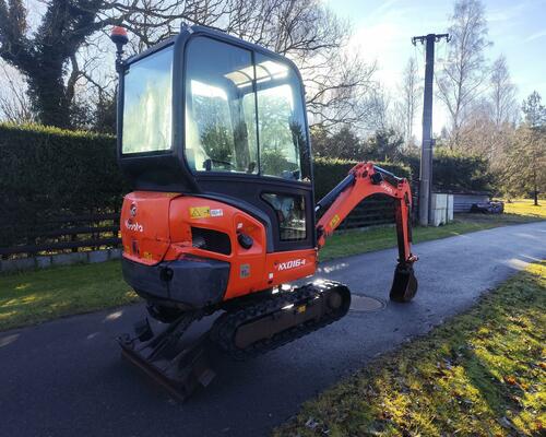 Minibagr Kubota KX016-4, rok 2016, 2100mth, roztah. pásy TOP