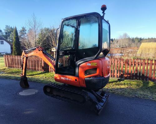 Minibagr Kubota KX016-4, rok 2016, 2100mth, roztah. pásy TOP