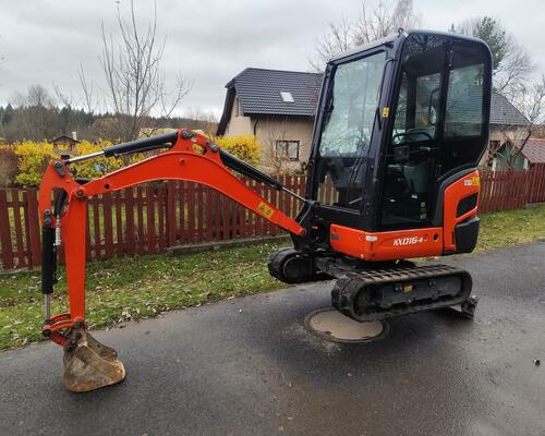 Minibagr Kubota KX016-4, rok 2017, 1800mth, roztah. pásy TOP