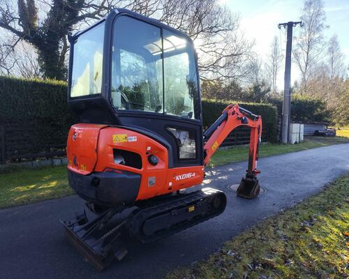 Minibagr Kubota KX016-4, rok 2017, 1800mth, roztah. pásy TOP