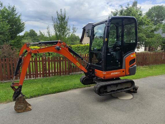 Minibagr Kubota KX016-4, rok 2017, 1950mth, roztah. pásy