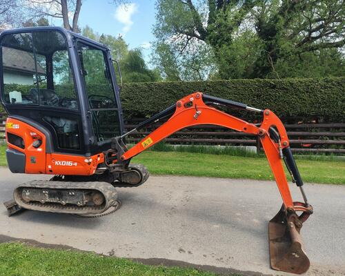 Minibagr Kubota KX016-4, rok 2018, 1600mth, roztah. pásy