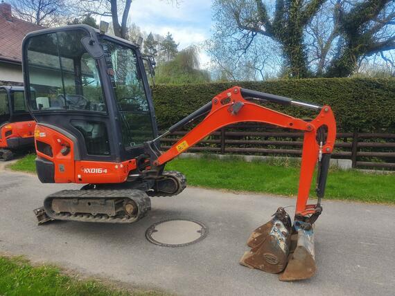 Minibagr Kubota KX016-4, rok 2018, 1950mth 3x lžíce