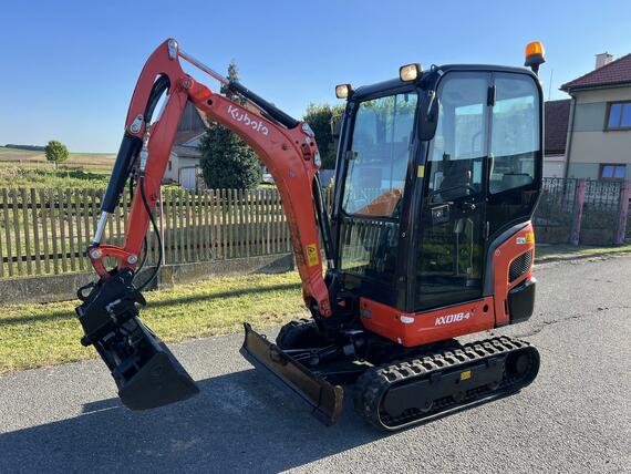 Minibagr Kubota KX018-4 hyd.podvozek/hyd.svahovka