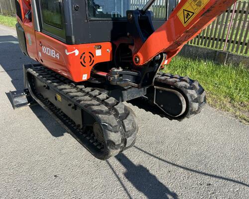 minibagr Kubota KX018-4 hyd.svahovka + hyd.podvozek/2x podkop