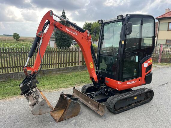 minibagr Kubota KX018-4 hyd.svahovka, pouze 2500h
