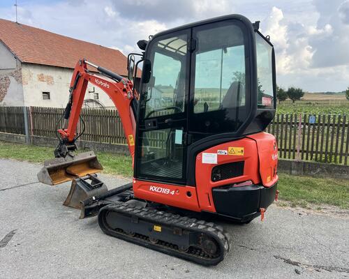 minibagr Kubota KX018-4 hyd.svahovka, pouze 2500h