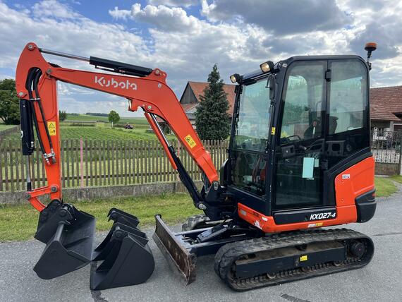 Minibagr Kubota KX027-4 / 3režimi průtoku,3xlžíce