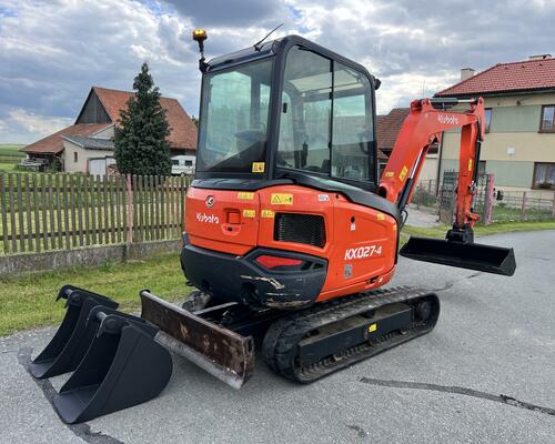 Minibagr Kubota KX027-4 / 3režimi průtoku,3xlžíce