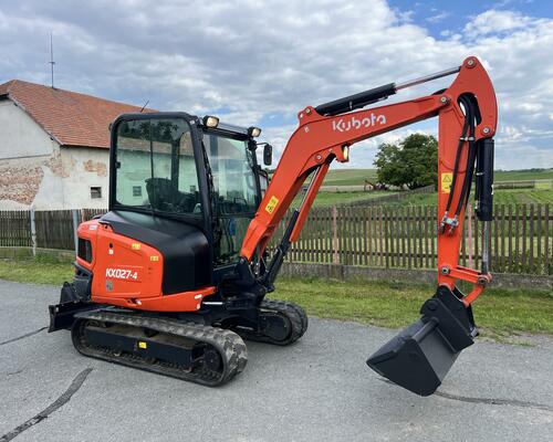 Minibagr Kubota KX027-4 / 3režimi průtoku,3xlžíce
