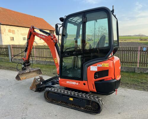 Minibagr Kubota KX18-4 hyd.podvozek+hyd.svahovka