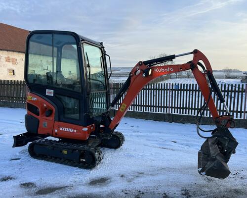 Minibagr Kubota KX 016-4 hyd.podvozek+hyd.svahovka
