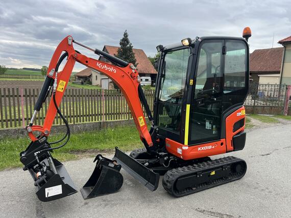 minibagr Kubota KX 018-4 hyd.svahovka / 1200mth
