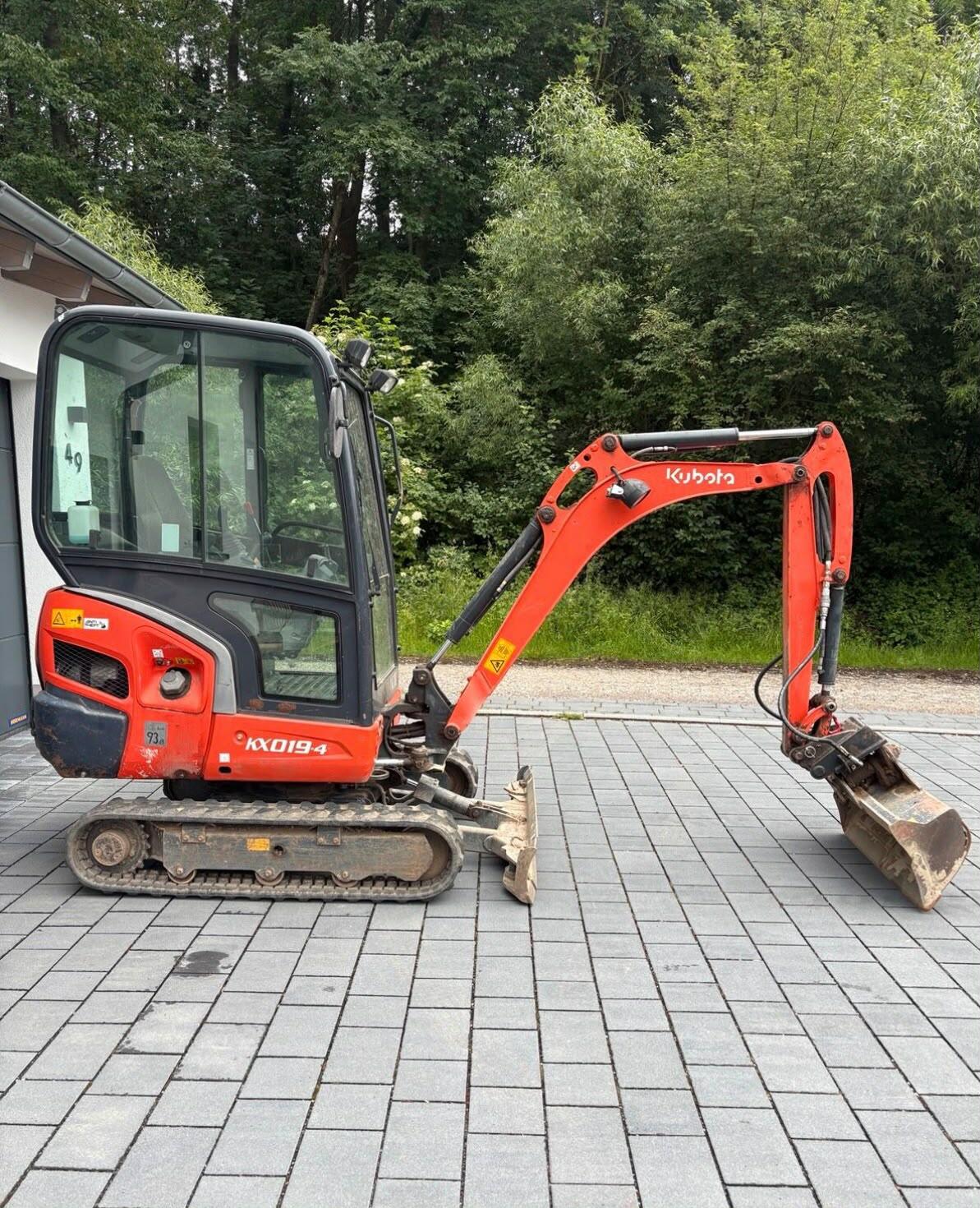 Minibagr Kubota KX 019-4 Hyd svahovka 1900 MthM
