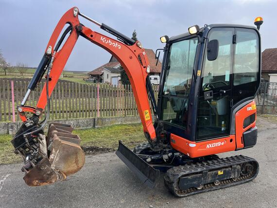 Minibagr Kubota KX 019-4 hyd.svahovka/2tis.mh/2018