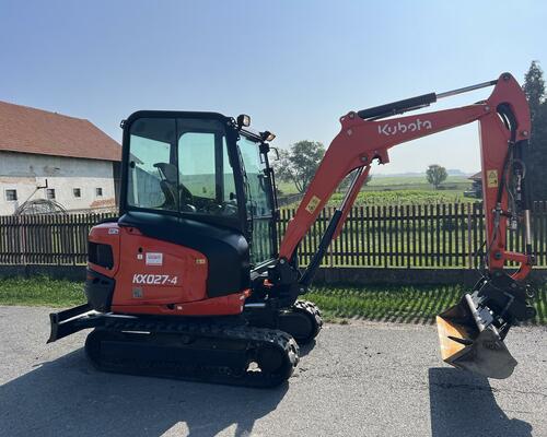 minibagr Kubota KX 027-4, 3200mth, hyd. svahovka, 2.7t