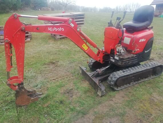 Minibagr Kubota U10-3, r.v. 2011, 2300 Mth,dvě rychlosti pojezdu