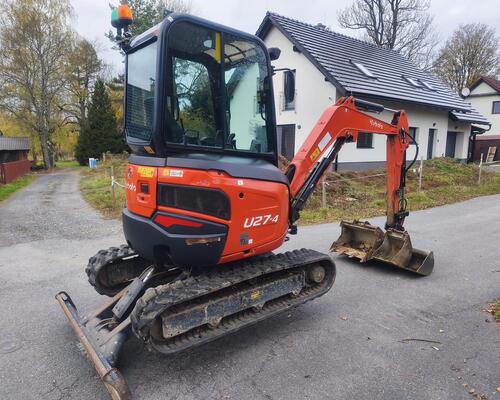 MINIBAGR KUBOTA U27-4 | ROK 2018 | 3 000 MTH | NOVÉ PÁSY