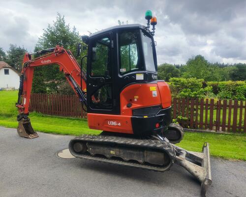Minibagr KUBOTA U36-4, r.2022, 3,9t, 3x lžíce