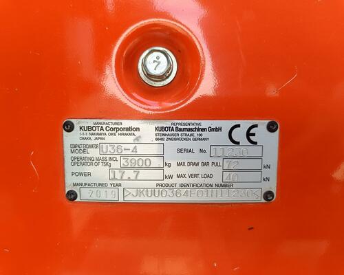 Minibagr Kubota U 36-4