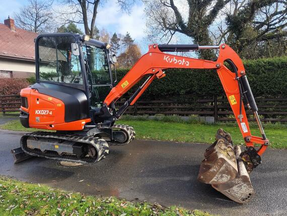 Minibagr minirypadlo Kubota KX027-4, 2200mth, r.v. 2019 TOP