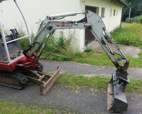 Minibagr Takeuchi TB 014,2x podkop.lžice + hydr. svahovka, rychloupínák