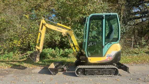 Minibagr Yanmar SV17EX 1.9T Hyd, svahovka+ podkop 2450Mth