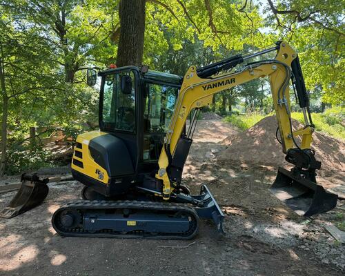 Minibagr Yanmar SV26 Hyd. Svahovka podkop 30
