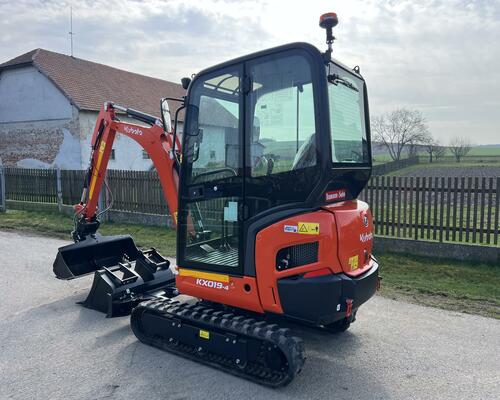 NOVÝ minibagr Kubota KX019-4 záruka, hyd. svahovka, 10mth