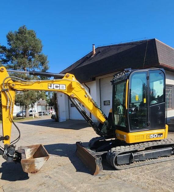 Rypadlo JCB 50Z - 700mth, 2 okruhy, hydr.svahovka, hydr.upínač