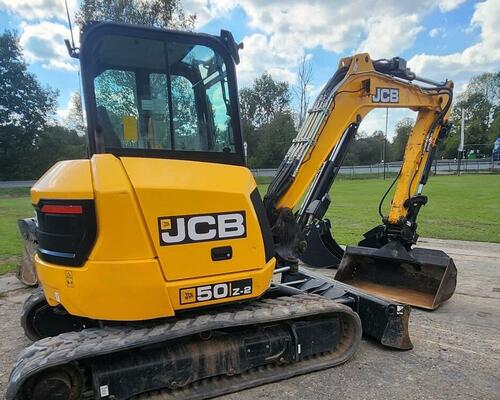 Rypadlo JCB 50Z - 700mth, 2 okruhy, svahovka, hydr.upínač