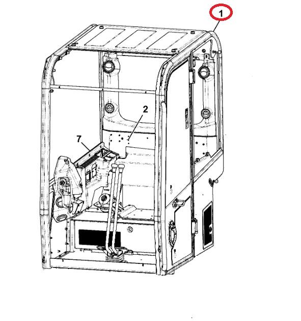 Kabina JCB 65R 67C Komplet rám 334/R1434